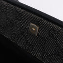 GUCCI GG Canvas Tote Bag Black Gold 92730 Auth 203446V-21