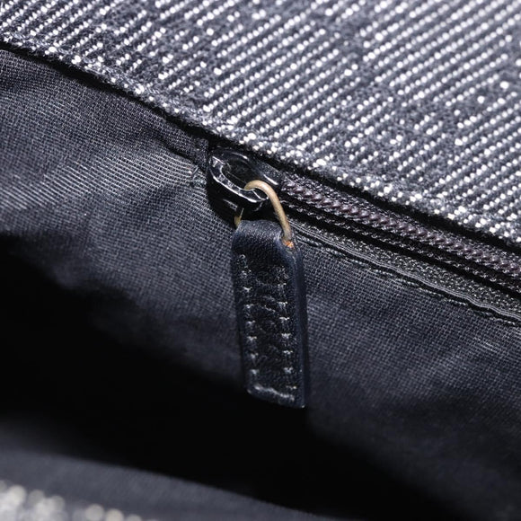 GUCCI GG Canvas Tote Bag Black Gold 92730 Auth 203446V