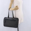 GUCCI GG Canvas Tote Bag Black Gold 92730 Auth 203446V-29