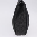 GUCCI GG Canvas Tote Bag Black Gold 92730 Auth 203446V-4