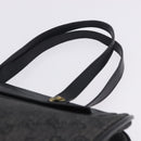 GUCCI GG Canvas Tote Bag Black Gold 92730 Auth 203446V-8