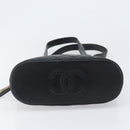 CHANEL Matelasse Tote Bag Lamb Skin Black Gold CC Auth 203447V-5