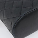 CHANEL Matelasse Tote Bag Lamb Skin Black Gold CC Auth 203447V-16