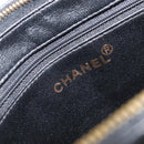 CHANEL Matelasse Tote Bag Lamb Skin Black Gold CC Auth 203447V-19