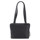 CHANEL Matelasse Tote Bag Lamb Skin Black Gold CC Auth 203447V-2