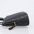 CHANEL Matelasse Tote Bag Lamb Skin Black Gold CC Auth 203447V-4