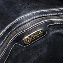 FENDI Pecan Canvas Hand Bag PVC Brown Black Auth 203448-15
