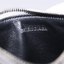 BALENCIAGA Every Day Coin Purse Leather Silver 581306 Auth 203452V-16