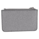 BALENCIAGA Every Day Coin Purse Leather Silver 581306 Auth 203452V-3