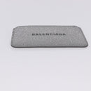 BALENCIAGA Every Day Coin Purse Leather Silver 581306 Auth 203452V-8