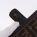 FENDI Zucca Canvas Long Wallet Black Brown Auth 203453V-17