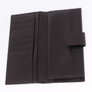 FENDI Zucca Canvas Long Wallet Black Brown Auth 203453V-8