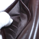 FENDI Zucca Canvas Long Wallet Black Brown Auth 203453V-21