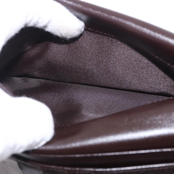 FENDI Zucca Canvas Long Wallet Black Brown Auth 203453V
