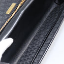 Christian Dior Trotter Canvas Chain Shoulder Bag Black Gold Auth 203456-20