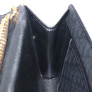 Christian Dior Trotter Canvas Chain Shoulder Bag Black Gold Auth 203456-21