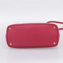 PRADA Galleria Hand Bag Safiano Leather 2way Pink Gold Auth 203457V-11
