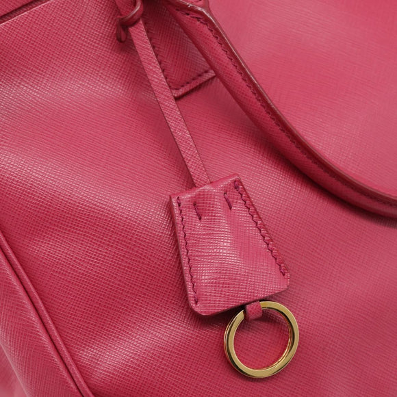 PRADA Galleria Hand Bag Safiano Leather 2way Pink Gold Auth 203457V
