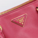 PRADA Galleria Hand Bag Safiano Leather 2way Pink Gold Auth 203457V-17