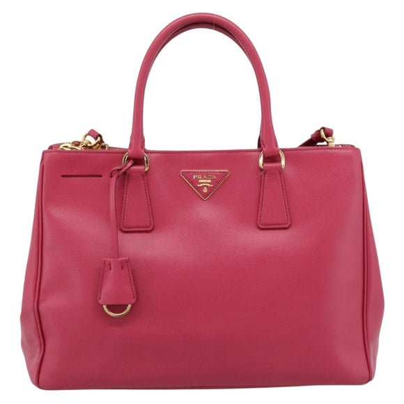 PRADA Galleria Hand Bag Safiano Leather 2way Pink Gold Auth 203457V