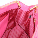 PRADA Galleria Hand Bag Safiano Leather 2way Pink Gold Auth 203457V-20