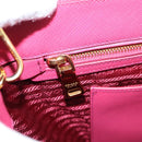 PRADA Galleria Hand Bag Safiano Leather 2way Pink Gold Auth 203457V-22