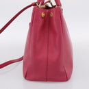 PRADA Galleria Hand Bag Safiano Leather 2way Pink Gold Auth 203457V-5