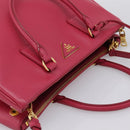 PRADA Galleria Hand Bag Safiano Leather 2way Pink Gold Auth 203457V-6
