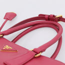 PRADA Galleria Hand Bag Safiano Leather 2way Pink Gold Auth 203457V-8