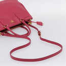 PRADA Galleria Hand Bag Safiano Leather 2way Pink Gold Auth 203457V-9