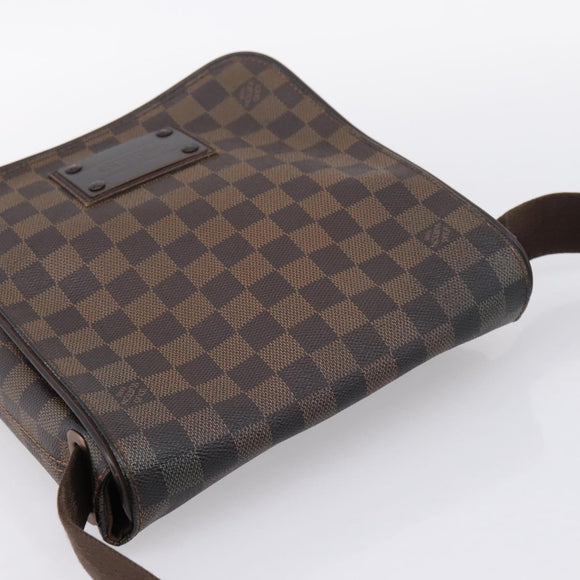 LOUIS VUITTON Damier Ebene Brooklyn PM Shoulder Bag N51210 LV Auth 203460