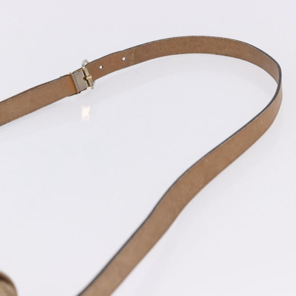Christian Dior Honeycomb Canvas Shoulder Bag PVC Beige Gold Auth 203461