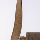 Christian Dior Honeycomb Canvas Shoulder Bag PVC Beige Gold Auth 203461-16