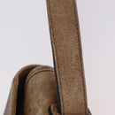 Christian Dior Honeycomb Canvas Shoulder Bag PVC Beige Gold Auth 203461-17