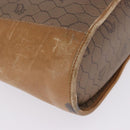 Christian Dior Honeycomb Canvas Shoulder Bag PVC Beige Gold Auth 203461-20