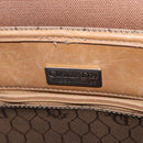 Christian Dior Honeycomb Canvas Shoulder Bag PVC Beige Gold Auth 203461-30