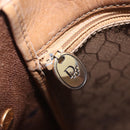 Christian Dior Honeycomb Canvas Shoulder Bag PVC Beige Gold Auth 203461-35