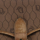 Christian Dior Honeycomb Canvas Shoulder Bag PVC Beige Gold Auth 203461-4
