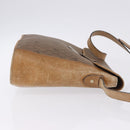 Christian Dior Honeycomb Canvas Shoulder Bag PVC Beige Gold Auth 203461-8