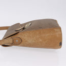 Christian Dior Honeycomb Canvas Shoulder Bag PVC Beige Gold Auth 203461-9