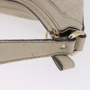GUCCI GG Canvas Guccissima Shoulder Bag Leather Ivory Gold 257070 Auth 203463A-12