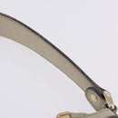 GUCCI GG Canvas Guccissima Shoulder Bag Leather Ivory Gold 257070 Auth 203463A-13