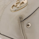 GUCCI GG Canvas Guccissima Shoulder Bag Leather Ivory Gold 257070 Auth 203463A-16