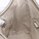 GUCCI GG Canvas Guccissima Shoulder Bag Leather Ivory Gold 257070 Auth 203463A-25