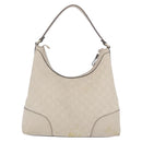GUCCI GG Canvas Guccissima Shoulder Bag Leather Ivory Gold 257070 Auth 203463A-4