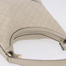 GUCCI GG Canvas Guccissima Shoulder Bag Leather Ivory Gold 257070 Auth 203463A-9