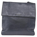 CHANEL Shoulder Bag Leather Blue Gold CC Auth 203466A-13