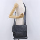 CHANEL Shoulder Bag Leather Blue Gold CC Auth 203466A-29