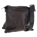 BOTTEGA VENETA INTRECCIATO Shoulder Bag Leather Brown Gold Auth 203468V-1