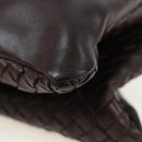 BOTTEGA VENETA INTRECCIATO Shoulder Bag Leather Brown Gold Auth 203468V-17